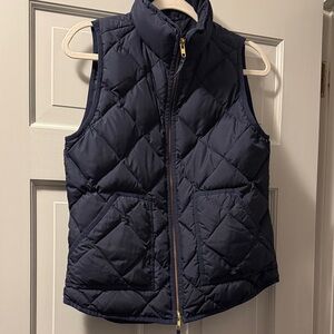 J. Crew Dark Blue Quilted Vest